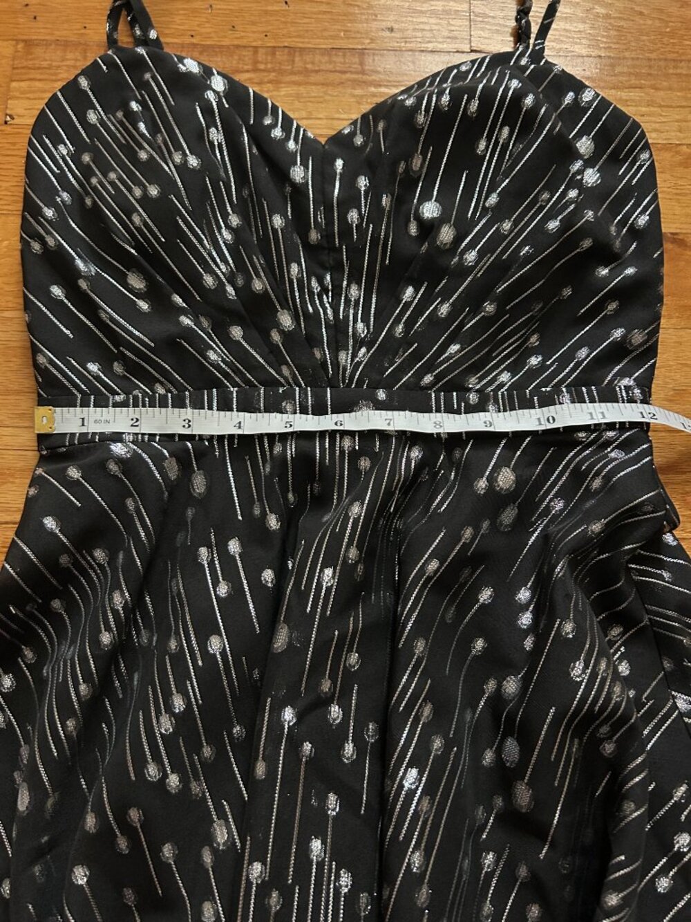 Trixxi Black and Silver Shimmery Party Dress Junior's Size 1 Y2K New Year's Glam - Picture 14 of 15